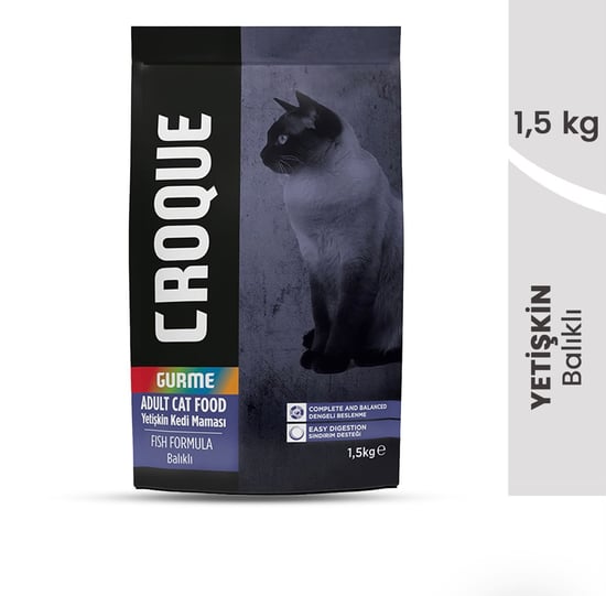 Croque Yetişkin Gurme Kuru Kedi Maması Balıklı 1,5kg