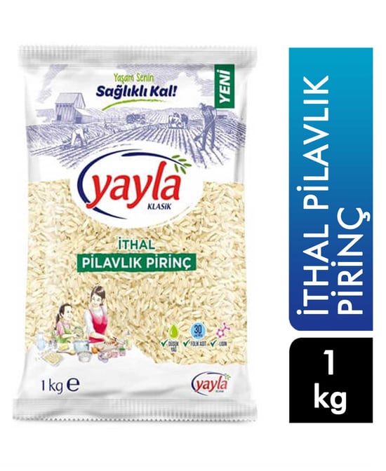 Yayla İthal Pilavlık Pirinç 1 Kg