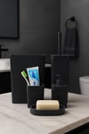 S&t Home Siyah 5 Parça Banyo Seti – Modern ve Minimal Tasarım
