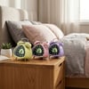 Twin Bell Alarm Clock Bgc-12 Üçgen Masa Çalar Saat ( Metal Kasa Renkli ) ( Pilli & Işıklı ) ( Fosforlu )