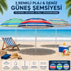 Skybelt Sky-121 ( 170cm Saplı ) ( Çap: 85*85cm ) ( Düz - Karışık Renk ) Plaj Şemsiyesi ( 8 Telli & Fiberglass ) ( Polyester Kumaş )