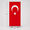Türk Bayrağı Baskılı Roll Up Banner 100x200cm