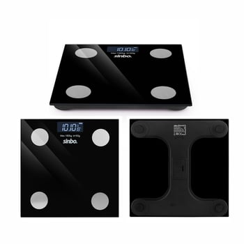 Psf-yenii Sinbo Sbs-4466 ( Dijital & Pilli ) Cam Banyo Baskülü ( Lcd Ekran & Sıcaklık Göstergeli ) ( 180kg/50gr ) ( 28x28cm )
