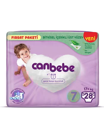 Canbebe Bebek Bezi 28'lı Paket Xxl 7 (17+kg)