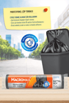 Macromax Profesyonel Çöp Torbası Battal Boy (72x95 Cm) 10 Adet Ultra Dayanıklı Kalın Siyah Sanayi Tipi Poşet