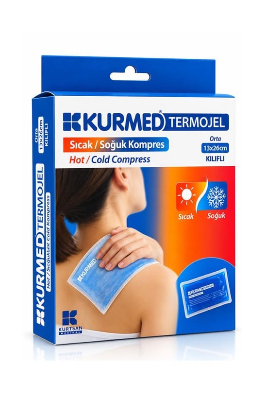 Kurmed Termojel Sıcak Soğuk Kompres Kılıflı 13 X 26 Cm