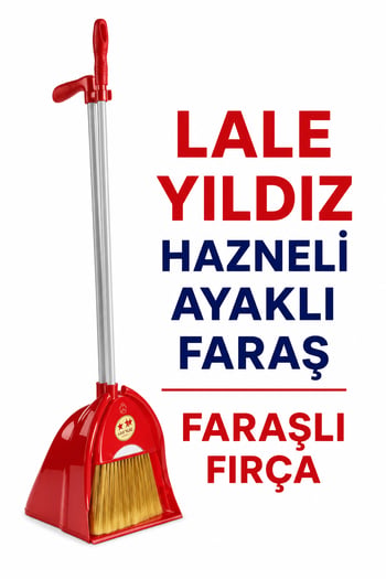Lale Yıldız Hazneli Ayaklı Faraş-faraşlı Fırça