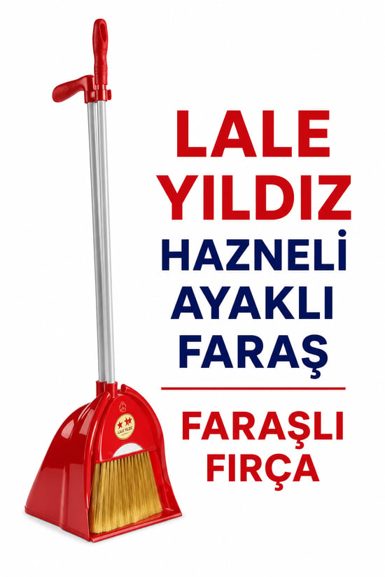 Lale Yıldız Hazneli Ayaklı Faraş-faraşlı Fırça