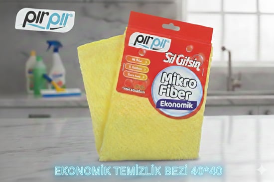 Pırpır Mikrofiber Ekonomik Temizlik Bezi 40*40