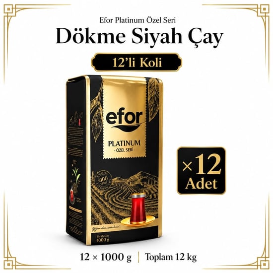 Efor Platinum Özel Seri Dökme Siyah Çay 1000 Gr - 12'li Koli