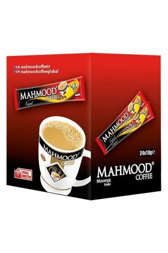 Mahmood Coffee 3'ü 1 Arada Hazır Kahve 24 Adet X 18 Gram