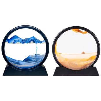 Moving Sandscapes Enf-820 ( 7" & 17.8cm ) ( Sulu Cam ) Kum Saati ( Ayna Modeli )