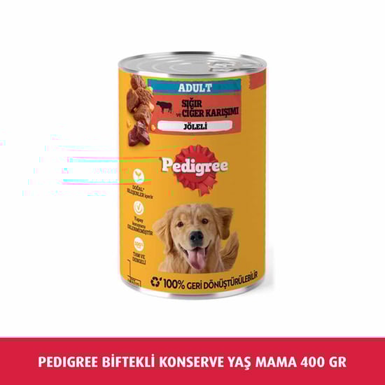 Pedigree Sığırlı Konserve Yaş Mama 400 gr