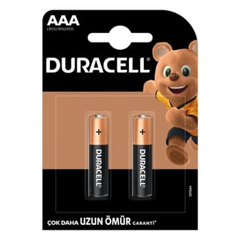 Duracell İnce Kalem Pil Aaa 2'li