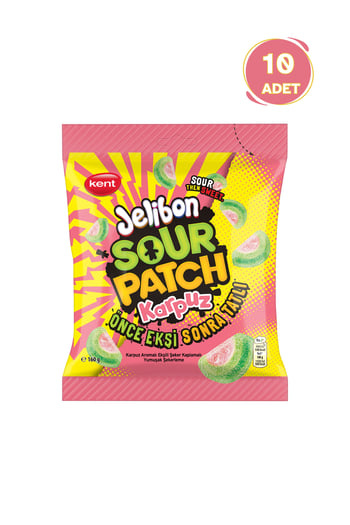Jelibon Sour Patch Karpuz 160 g 10'lu Paket