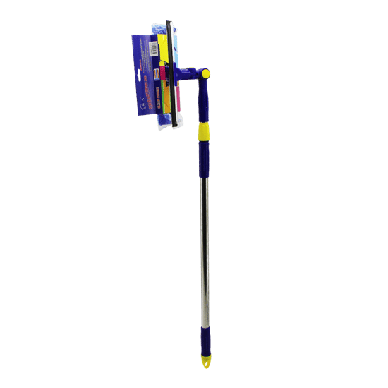 İ21-017 Star Q (2 Başlı=camsil Çekpas & M.fiber Mop=24.5cm) (360° Başlık) (camsil & Mop) (uzayan Metal & Pls.sap= 85-133cm)