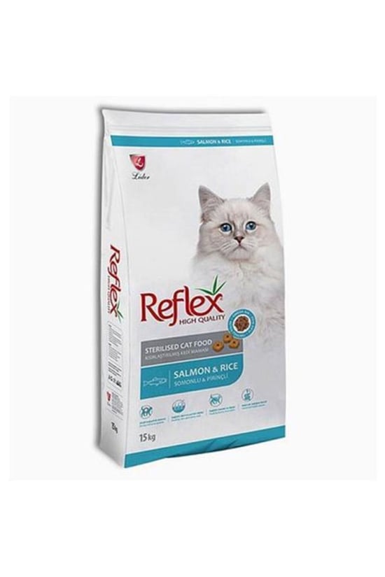 Reflex Sterilised Somonlu ve Pirinçli Kısırlaştırılmış Kedi Maması 15 Kg
