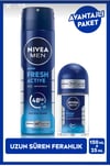 Nivea Men Fresh Active Deodorant 150 Ml + Fresh Active Roll On 25 Ml