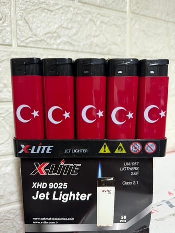 X-lite Jet Türk Bayrağı Baskılı Çakmak *50 Pcs