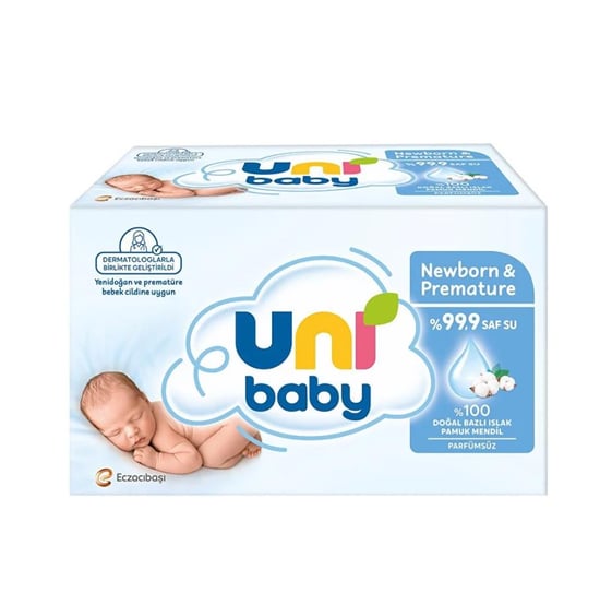 Uni Baby Islak Mendil Yenidoğan & Premature 3*40 Adet