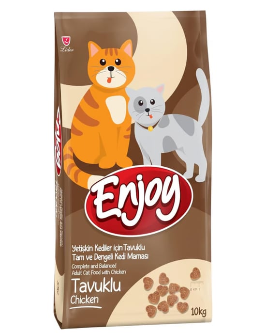 Enjoy Tavuklu Yetişkin Kedi Maması 10 Kg