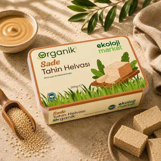 Organik Tahin Helvası Sade 200 Gr.