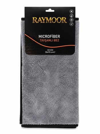 Raymoor 350 Gsm Tavşanlı Mikrofiber Bez 50x70 Cm Profesyonel Araç Kurulama ve Detay Temizlik Bezi