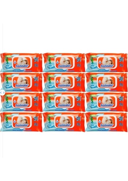 Freshmaker Bebek Islak Mendil 90'lı Paket