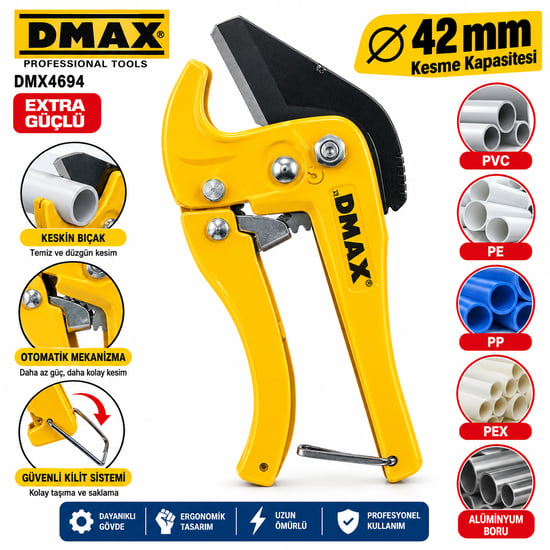 Dmax-4694 ( 42mm ) Profesyonel Otomatik Boru Makas