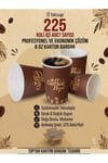 Bicup 225 Adet 8 Oz Karton Bardak 240 Ml Kapasiteli Sızdırmaz Kahve Çay Meşrubat Bardağı Sıcağa Dayanıklı Karton Bardak