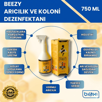 Bioxi® Beezy Arıcılık ve Koloni Dezenfektanı 750ml - Doğal ve Etkili Koruma için İdeal Çözüm
