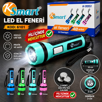 Hagiki Pilli Led Fener K9951