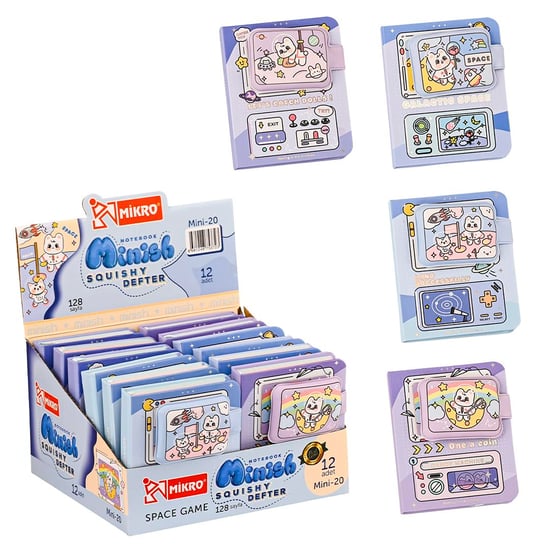 Mikro Mini-20 Minish Space Game Squıshy Mini Not Defteri 128 Yaprak 12'li