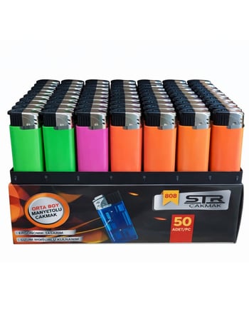 Str Dolumlu Platinli Çakmak Renkli