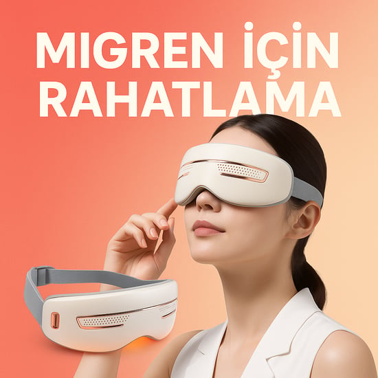 Göz Masaj Aleti, Isıtmalı, Soğutmalı, Bluetooth Özellikli, Akapunktur ve Migrende Etkili Masaj