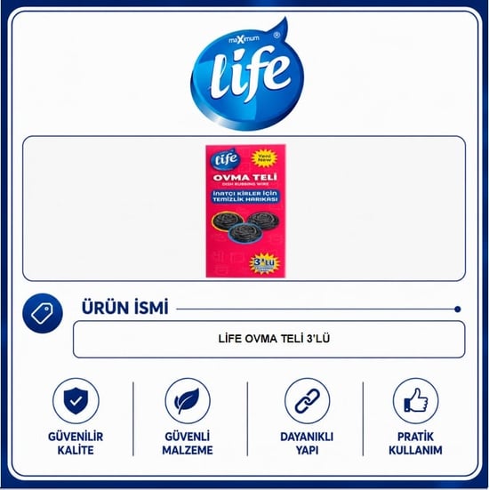 Life 3'lü Bulaşık Ovma Teli