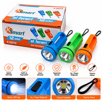 İnura Global Led El Feneri Renkli K-0070