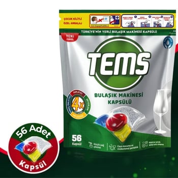 TEMS 627 G (56 KAPSUL) Kapsül Bulaşık Deterjanı* Koli 5'li