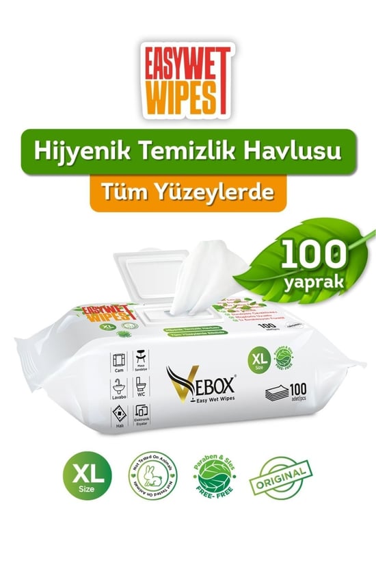 Vebox Yüzey Temi̇zli̇k Havlusu 100 Adet