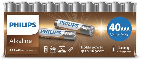 Philips Alkalin Aaa Ince Kalem Pil 1.5v 40'lı Kutu