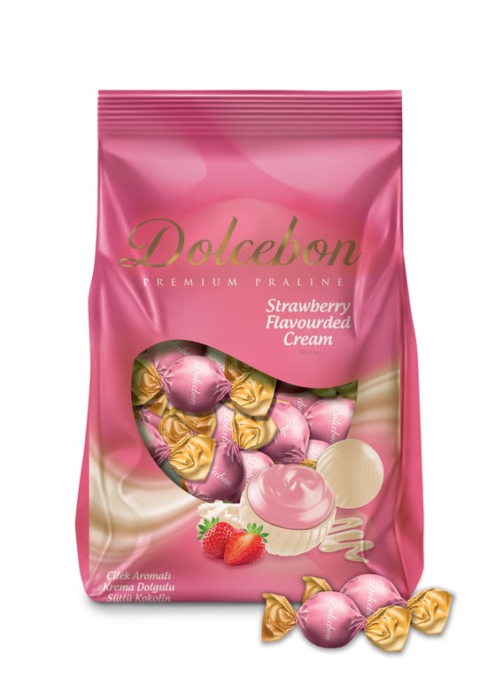 Dolcebon Premium Praline 1 Kg Çilek Cream