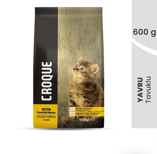 Croque Yavru Kuru Kedi Maması Tavuk Etli 600gr