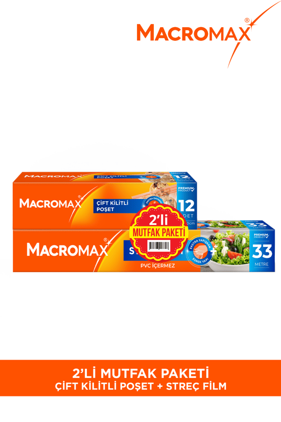 Macromax 2 Li Mutfak Paketi(ç.kilitli+33m Streç)
