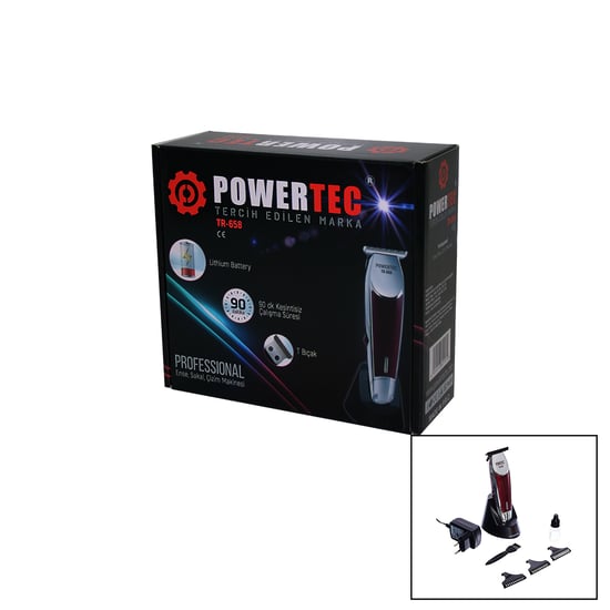 Powertec Tr-658 Saç Sakal Ense Çizim Traş Makinesi ( T Bıçak )