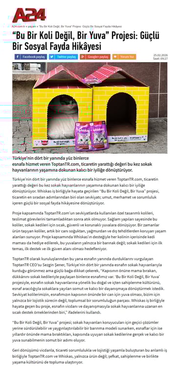 ToptanTR'den “Bu Bir Koli Değil, Bir Yuva” Projesi: Güçlü Bir Sosyal Fayda Hikâyesi
