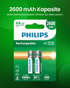 Philips 2600 Mah Şarj Edilebilir Aa Kalem Pil 2'li Blister