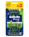 Gilette Blue3 Plus Tıraş Bıçağı Sensitive 6+2