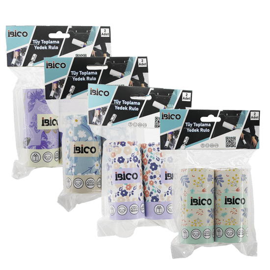 İ21-045 (2pcs Yedek) ( 2x60 Yaprak ) (yapışkanlı) Pratik Tüy Toplayıcı Yedek Rulo Bant (pet Shop) ( Bandı )