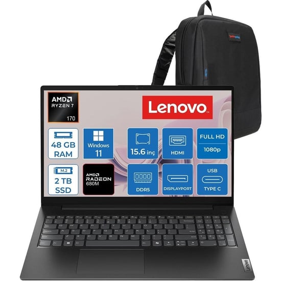 Lenovo V15 G6 Arp Amd Ryzen™ 7 170 48GB Ddr5 2tb SSD Amd Radeon™ 680M Graphics 15.6" Fhd (1920X1080)