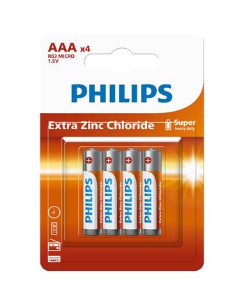 Philips Extra Zinc Chloride Aaa Ince Kalem Pil R03l4b/10